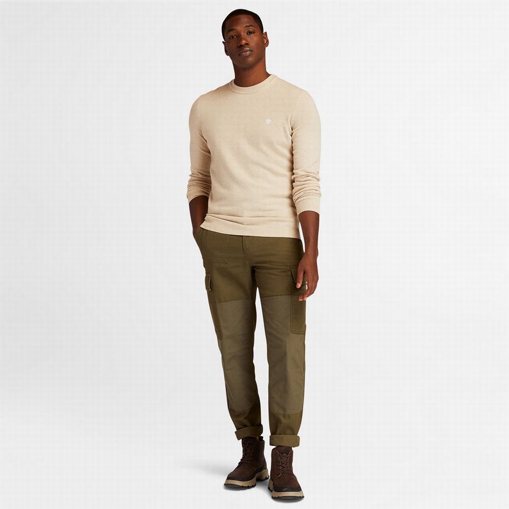 Pánské Svetry Timberland Cohas Brook Crewneck Bílé | TI95180-506