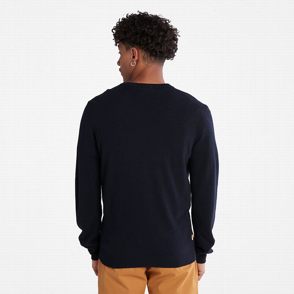 Pánské Svetry Timberland Cohas Brook V-Neck Tmavě Blankyt | TI73208-513