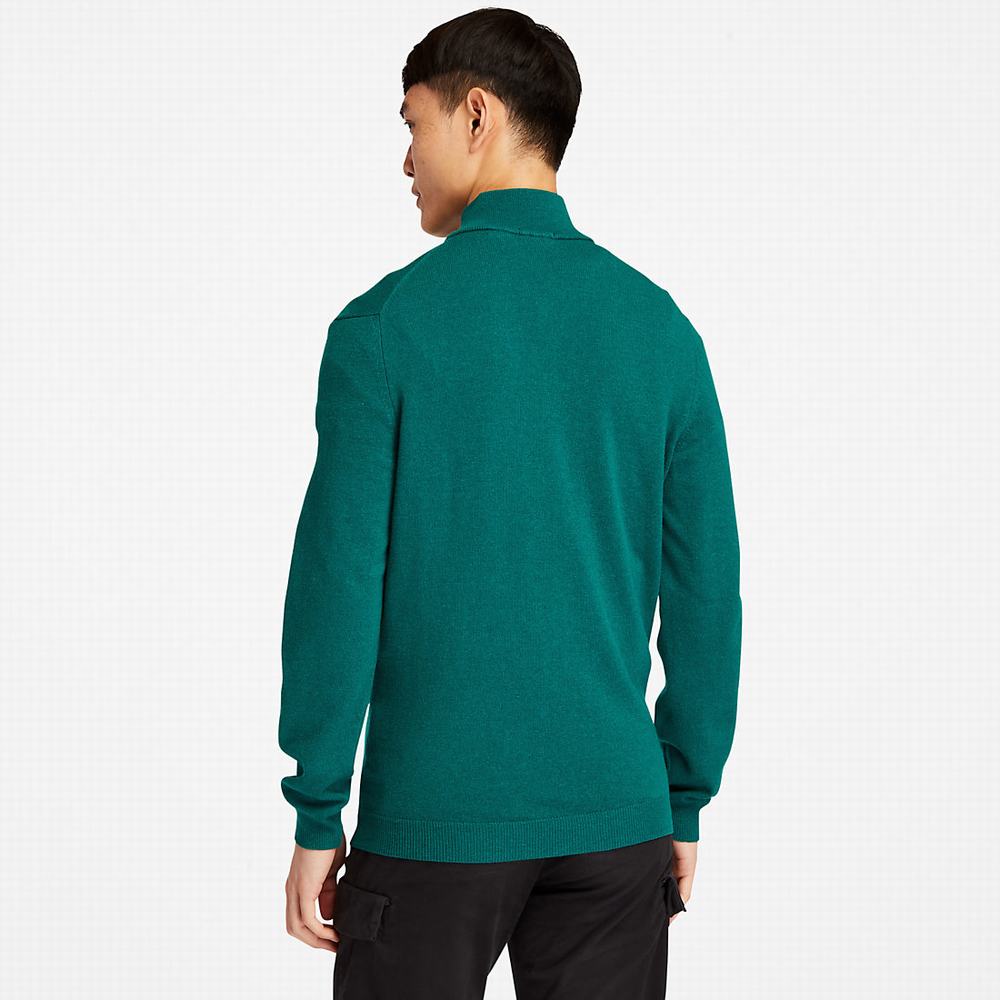 Pánské Svetry Timberland Cohas Brook Zip-neck Zelene | TI95861-057