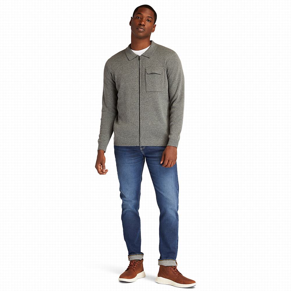 Pánské Svetry Timberland Full-Zip Tmavě Šedé | TI85014-489