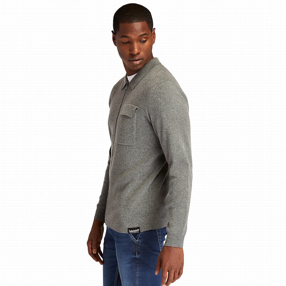 Pánské Svetry Timberland Full-Zip Tmavě Šedé | TI85014-489