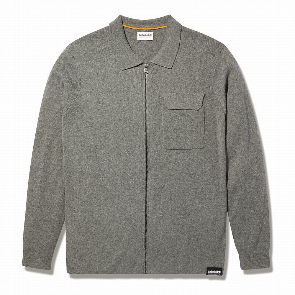 Pánské Svetry Timberland Full-Zip Tmavě Šedé | TI85014-489