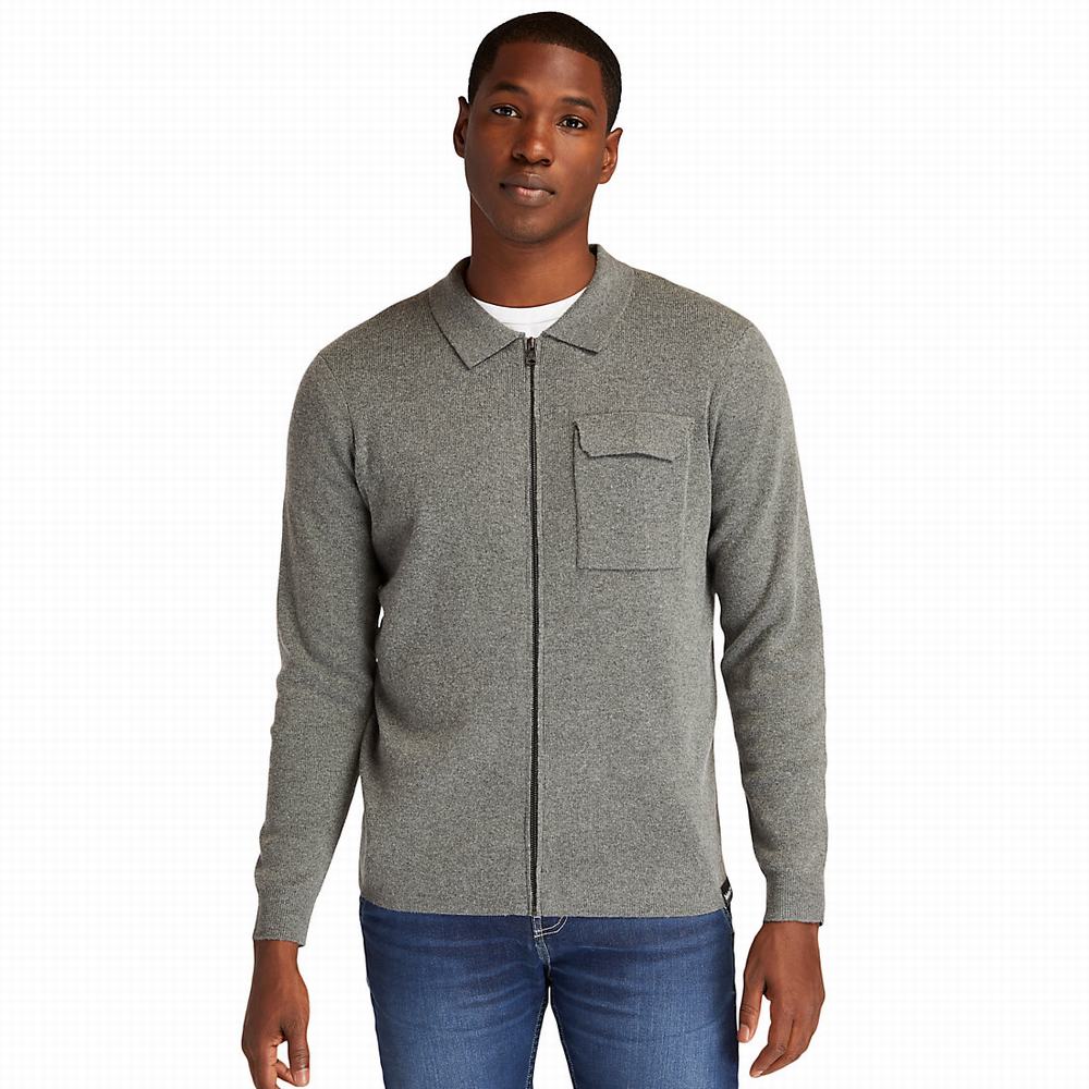 Pánské Svetry Timberland Full-Zip Tmavě Šedé | TI85014-489