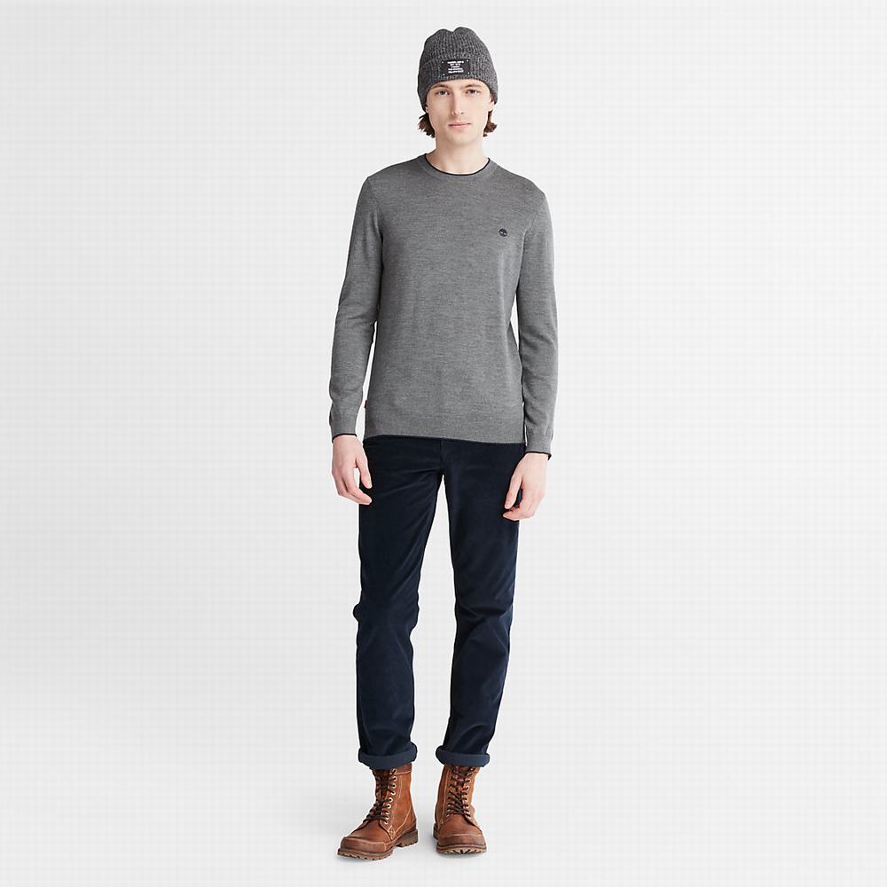 Pánské Svetry Timberland Nissitissit River Merino Vlna Tmavě Šedé | TI12980-047