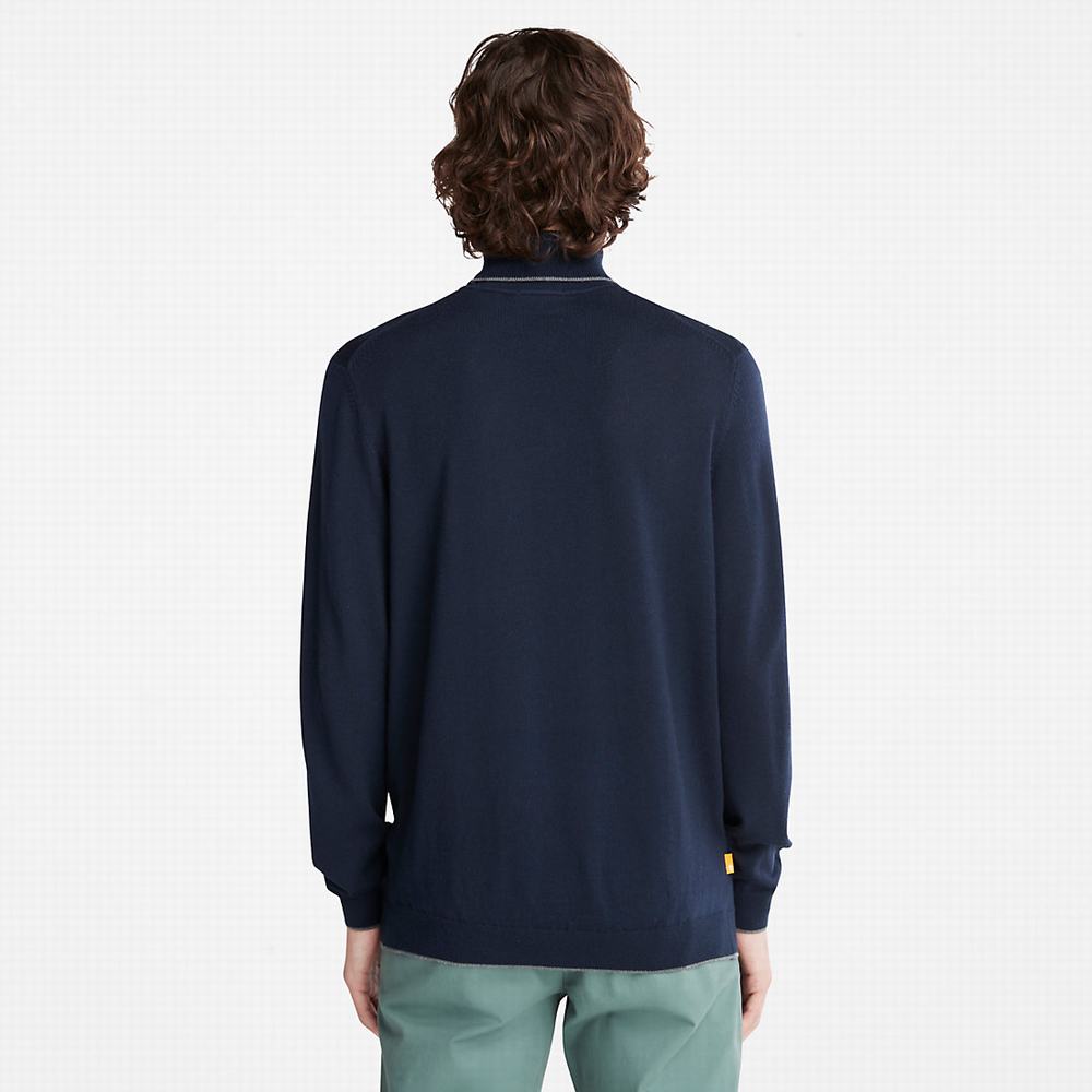 Pánské Svetry Timberland Nissitissit River Merino Tmavě Blankyt | TI60914-850