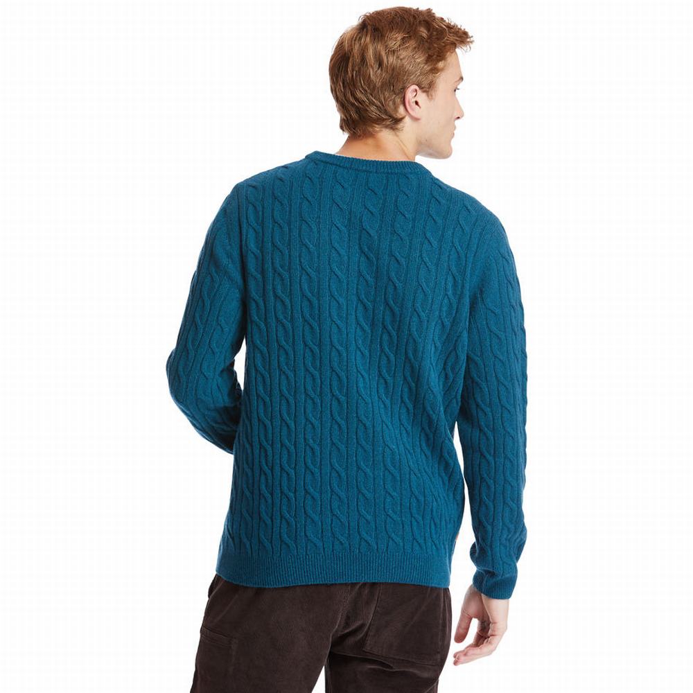 Pánské Svetry Timberland Phillips Brook Cable-knit Tyrkysové | TI53618-329