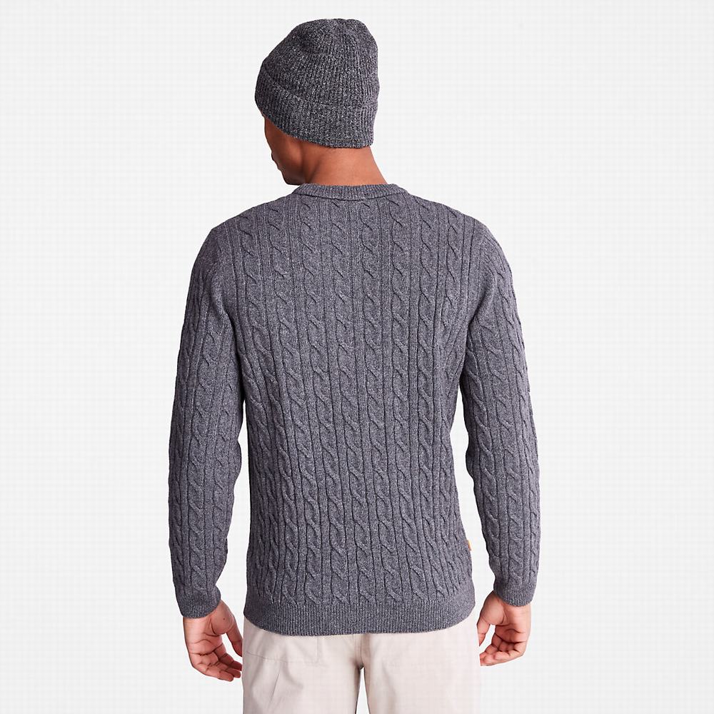 Pánské Svetry Timberland Phillips Brook Cable-knit Tmavě Šedé | TI56173-149