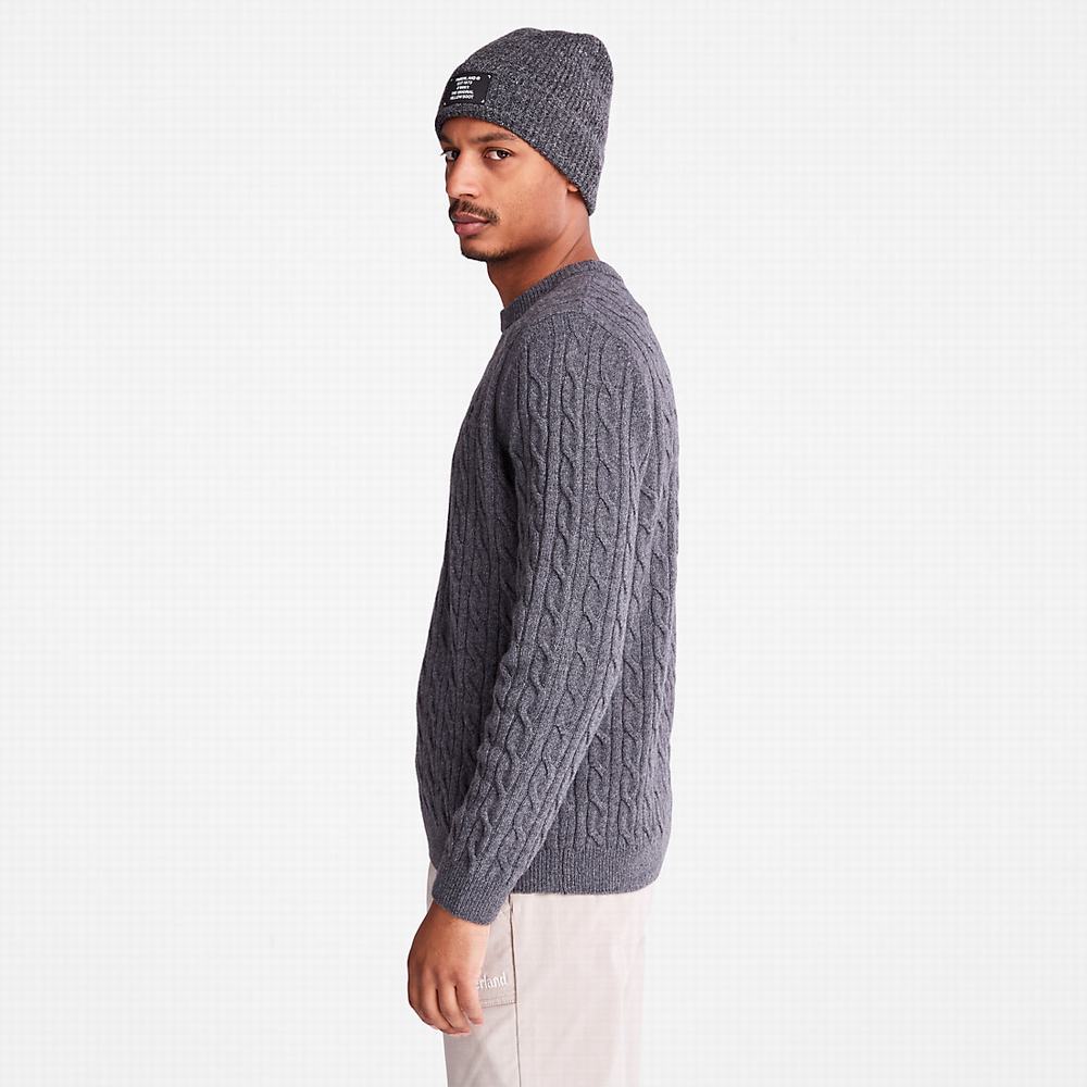 Pánské Svetry Timberland Phillips Brook Cable-knit Tmavě Šedé | TI56173-149