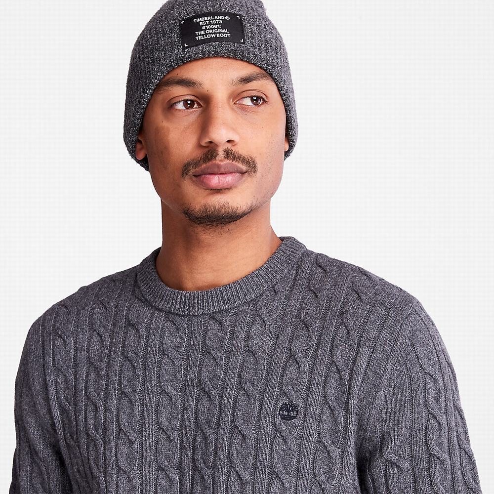 Pánské Svetry Timberland Phillips Brook Cable-knit Tmavě Šedé | TI56173-149