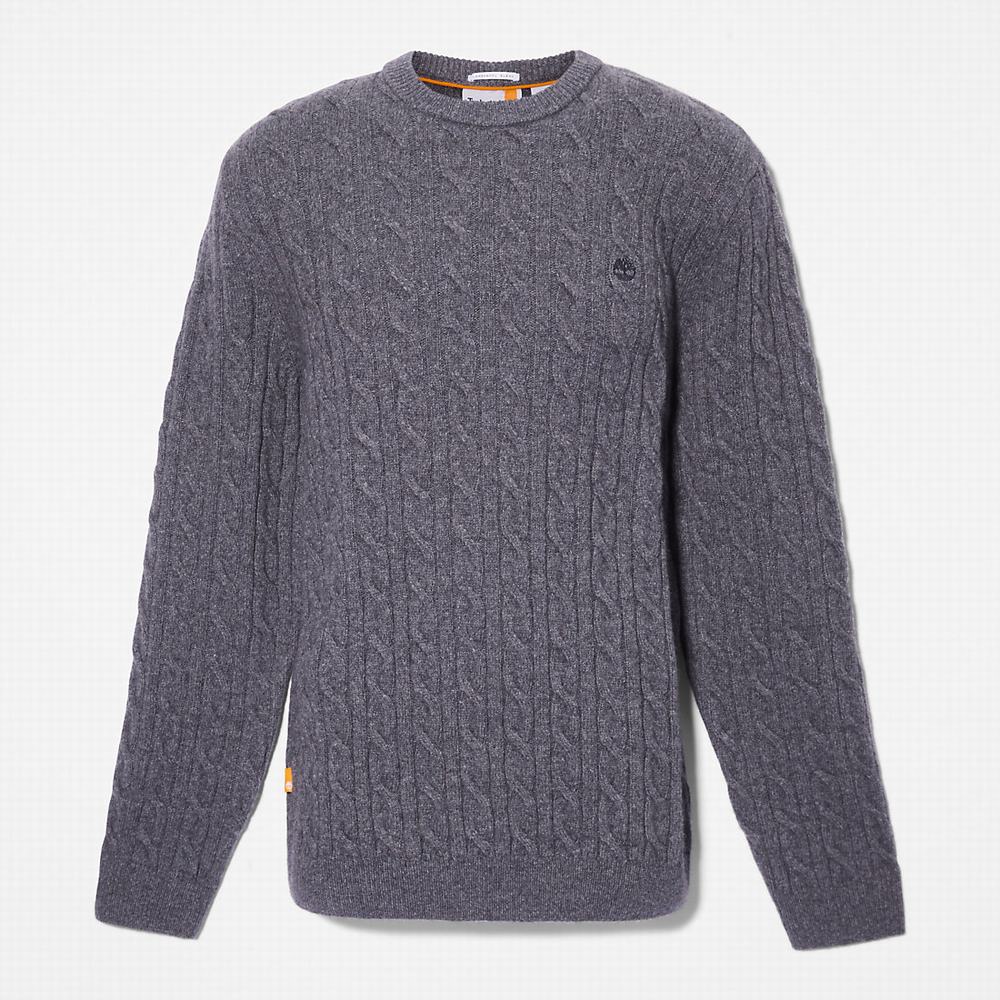 Pánské Svetry Timberland Phillips Brook Cable-knit Tmavě Šedé | TI56173-149