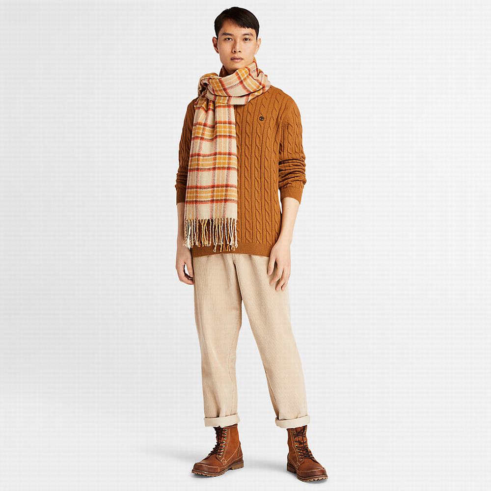 Pánské Svetry Timberland Phillips Brook Cable-knit Hnědé | TI57829-289