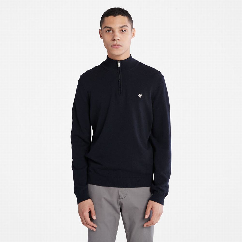 Pánské Svetry Timberland Phillips Brook Lambswool Tmavě Blankyt | TI58937-491