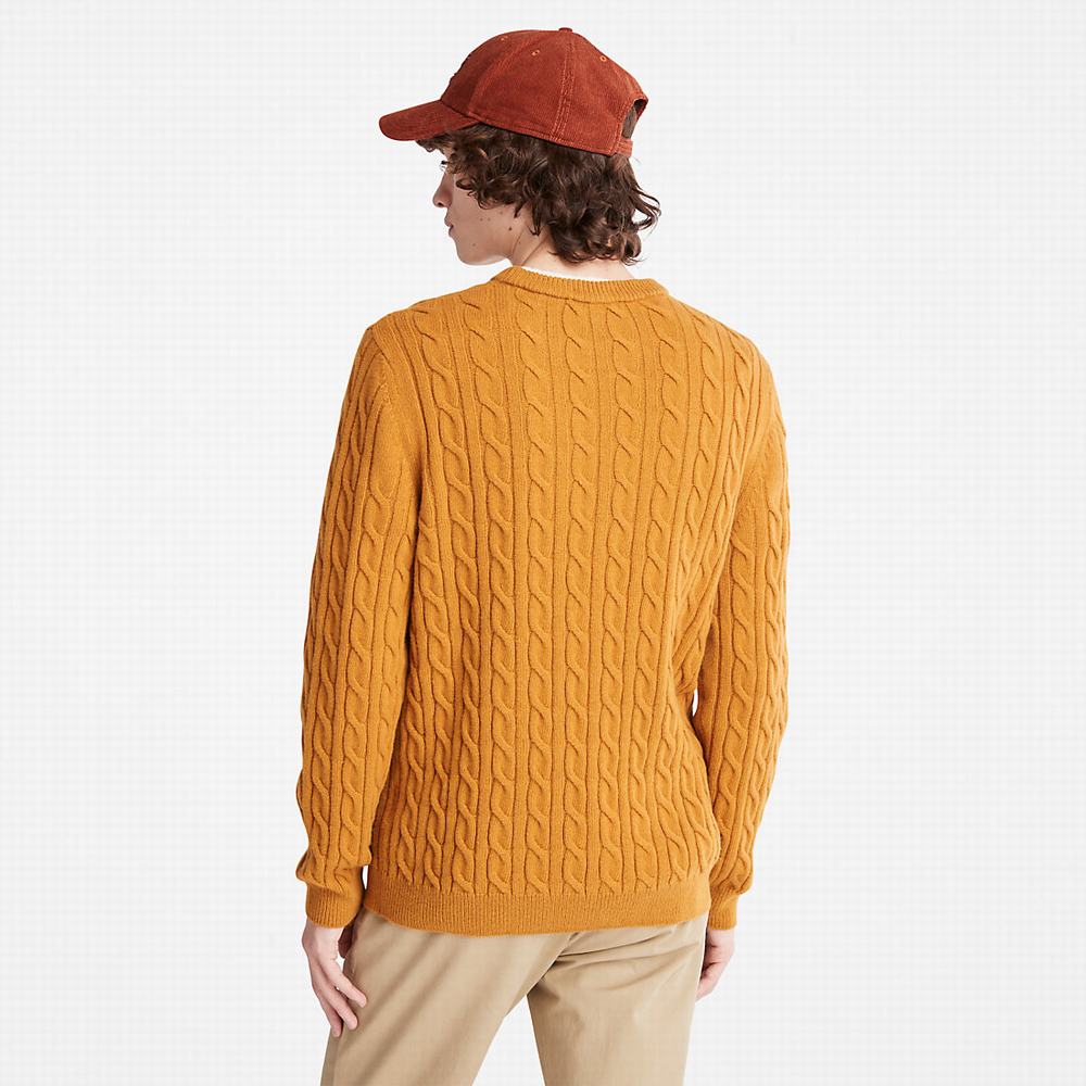 Pánské Svetry Timberland Phillips Brook Cable Žluté | TI61493-150