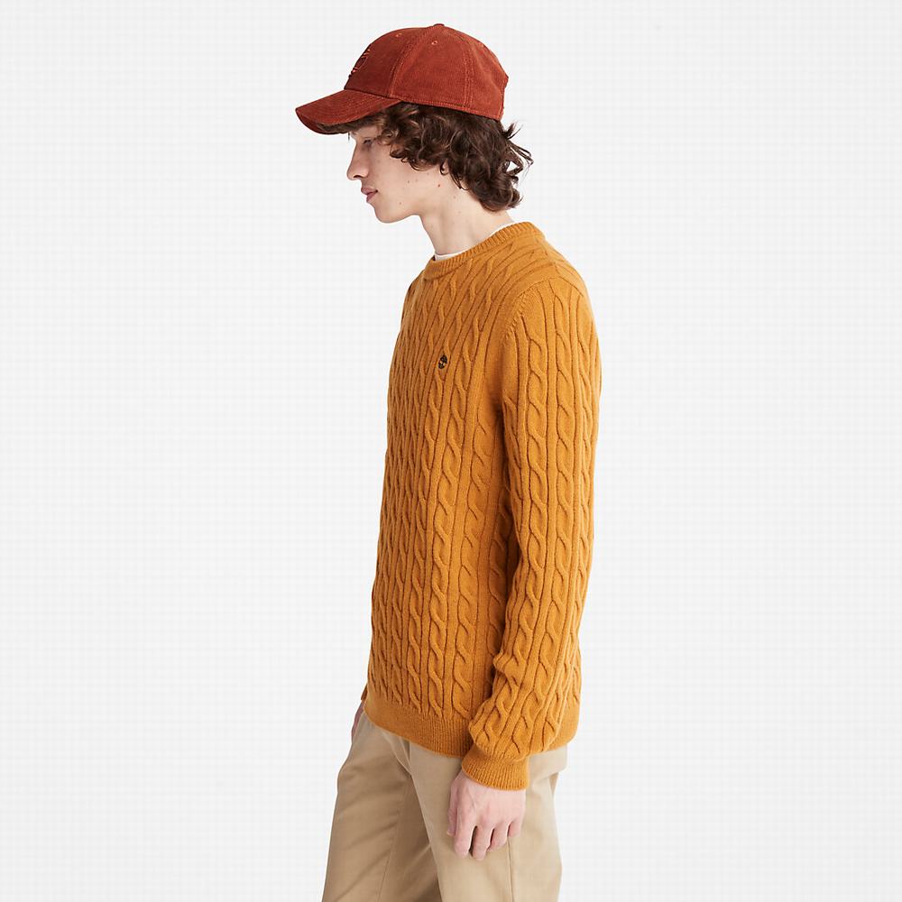 Pánské Svetry Timberland Phillips Brook Cable Žluté | TI61493-150