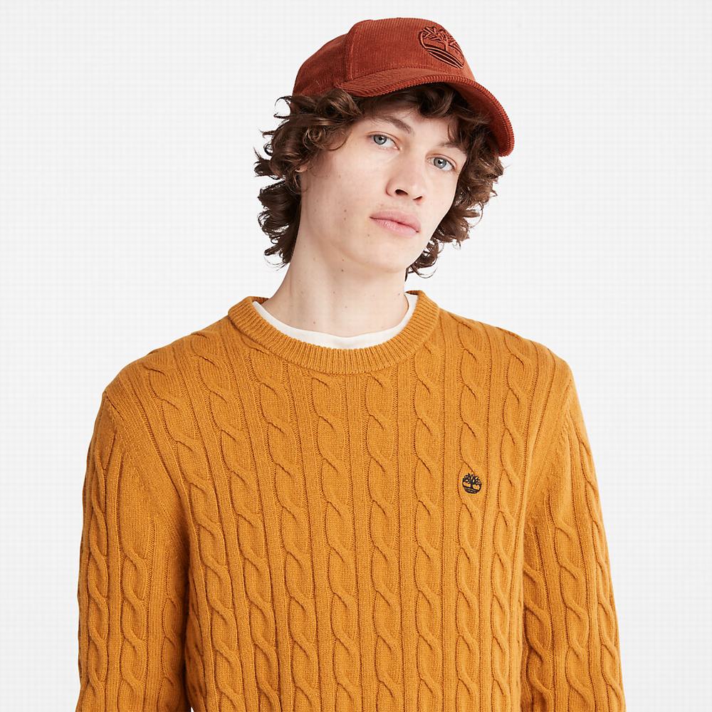 Pánské Svetry Timberland Phillips Brook Cable Žluté | TI61493-150