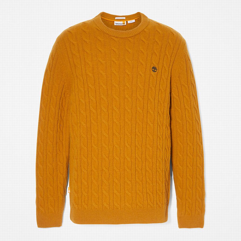 Pánské Svetry Timberland Phillips Brook Cable Žluté | TI61493-150