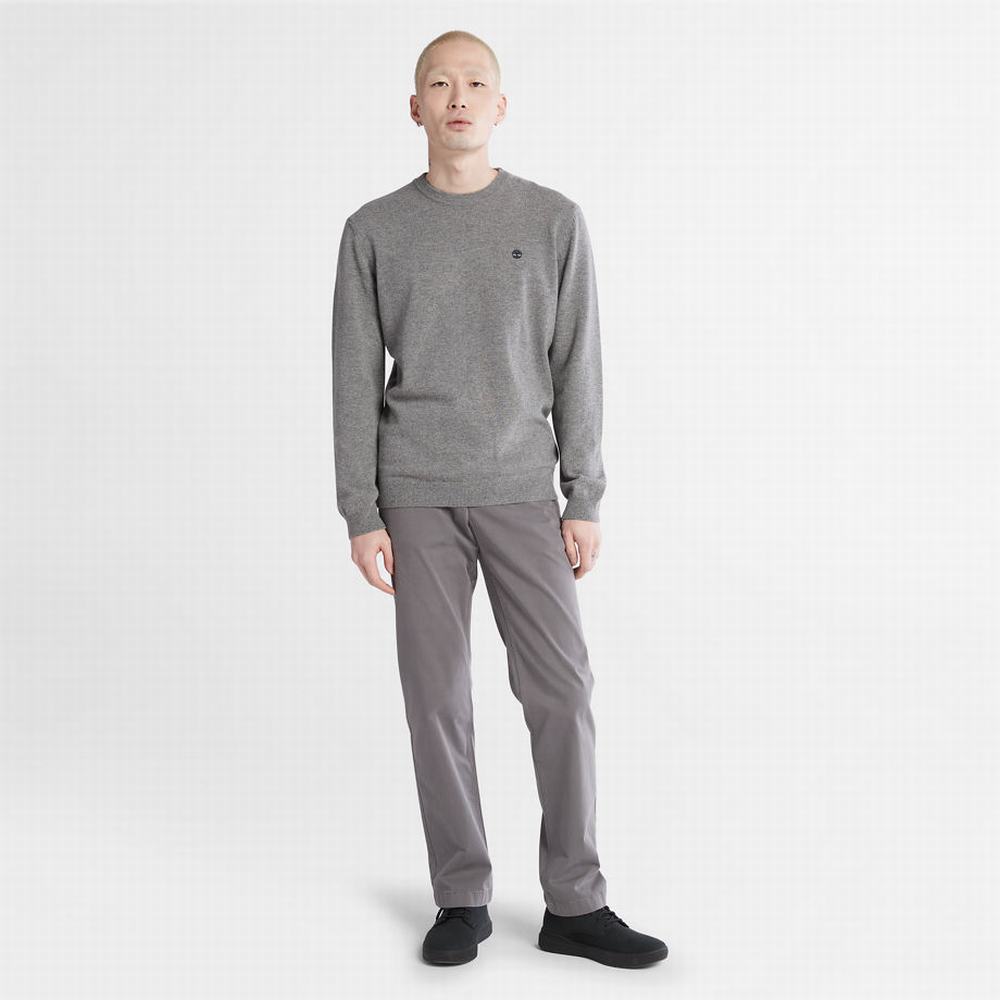 Pánské Svetry Timberland Phillips Brook Vlna-Blend Crewneck Šedé | TI63458-194