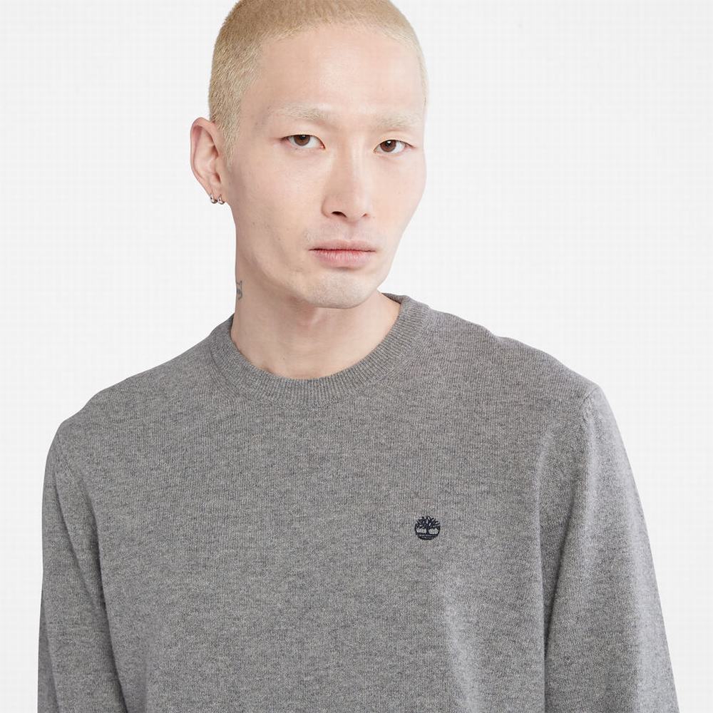 Pánské Svetry Timberland Phillips Brook Vlna-Blend Crewneck Šedé | TI63458-194