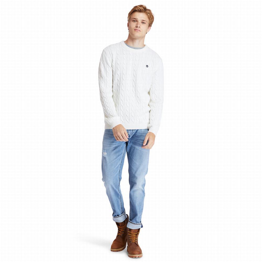 Pánské Svetry Timberland Phillips Brook Cable-knit Béžový | TI68725-942