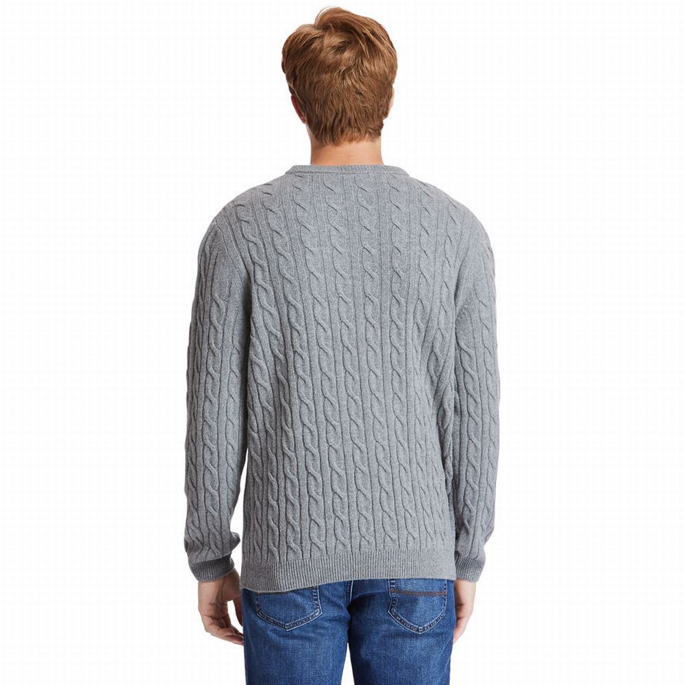 Pánské Svetry Timberland Phillips Brook Cable-knit Šedé | TI85463-843