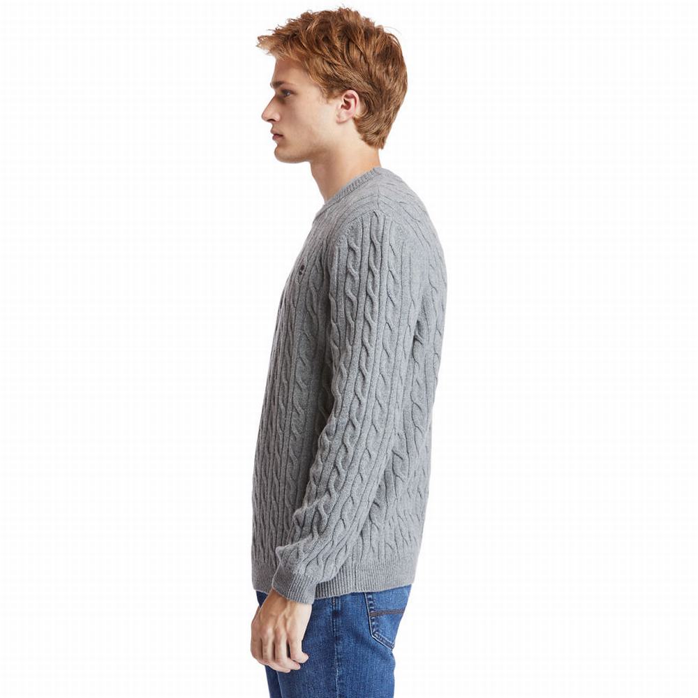Pánské Svetry Timberland Phillips Brook Cable-knit Šedé | TI85463-843
