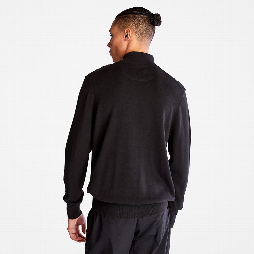Pánské Svetry Timberland Williams River Zip-neck Černé | TI09427-056