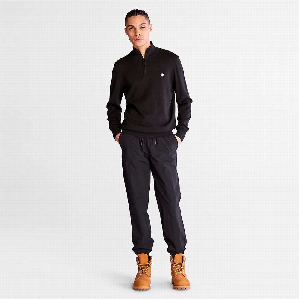 Pánské Svetry Timberland Williams River Zip-neck Černé | TI09427-056