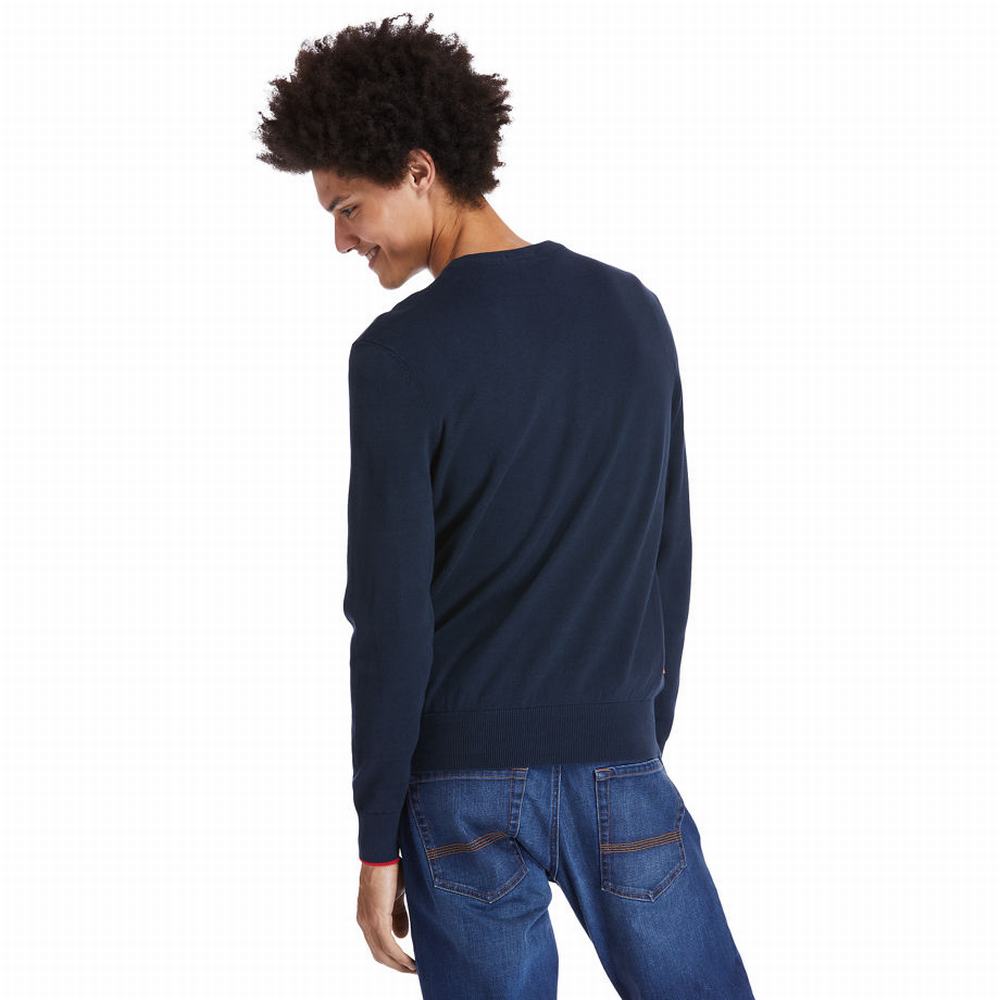 Pánské Svetry Timberland Williams River Organic Bavlněné Tmavě Blankyt | TI12305-730