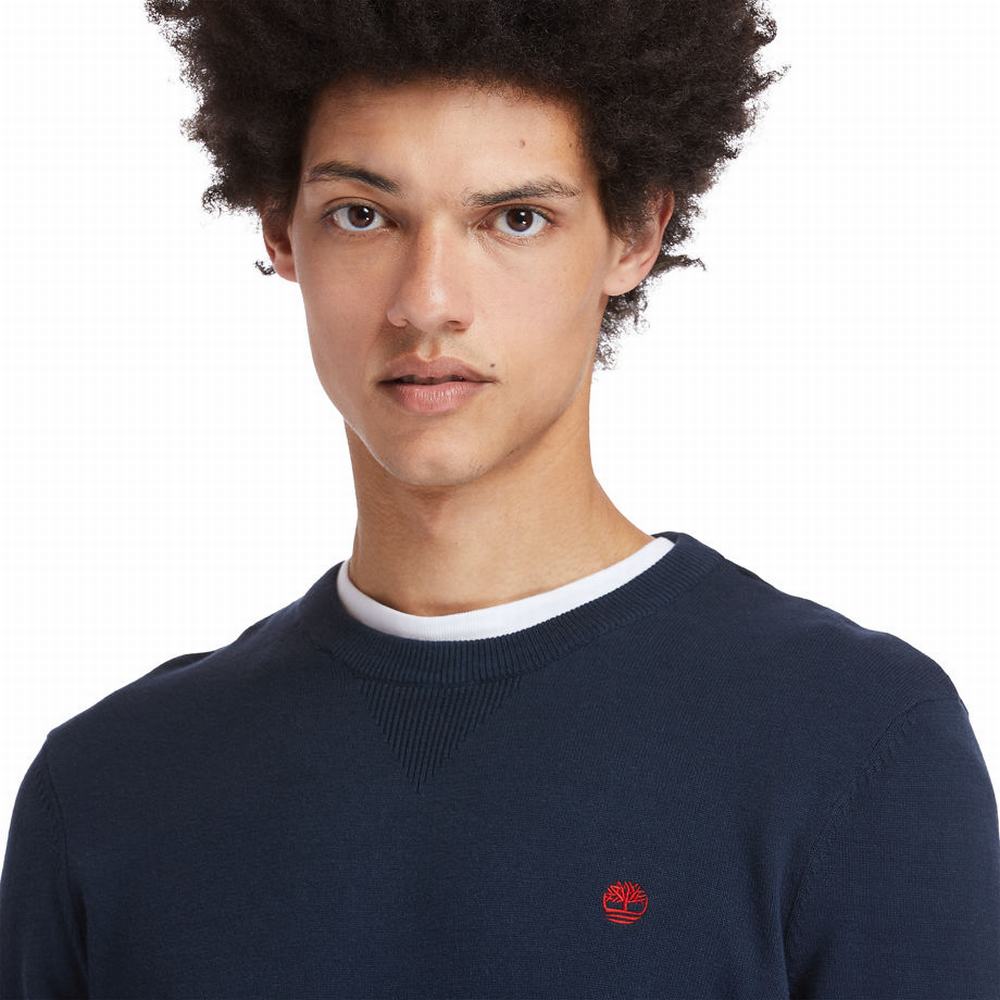 Pánské Svetry Timberland Williams River Organic Bavlněné Tmavě Blankyt | TI12305-730