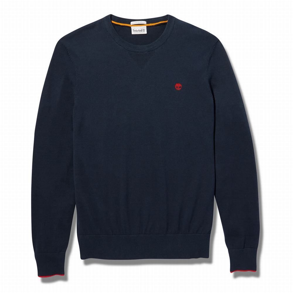 Pánské Svetry Timberland Williams River Organic Bavlněné Tmavě Blankyt | TI12305-730