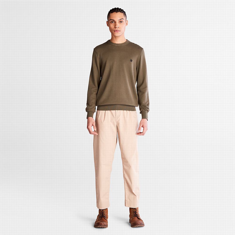 Pánské Svetry Timberland Williams River Organic Bavlněné Tmavě Zelene | TI32651-631