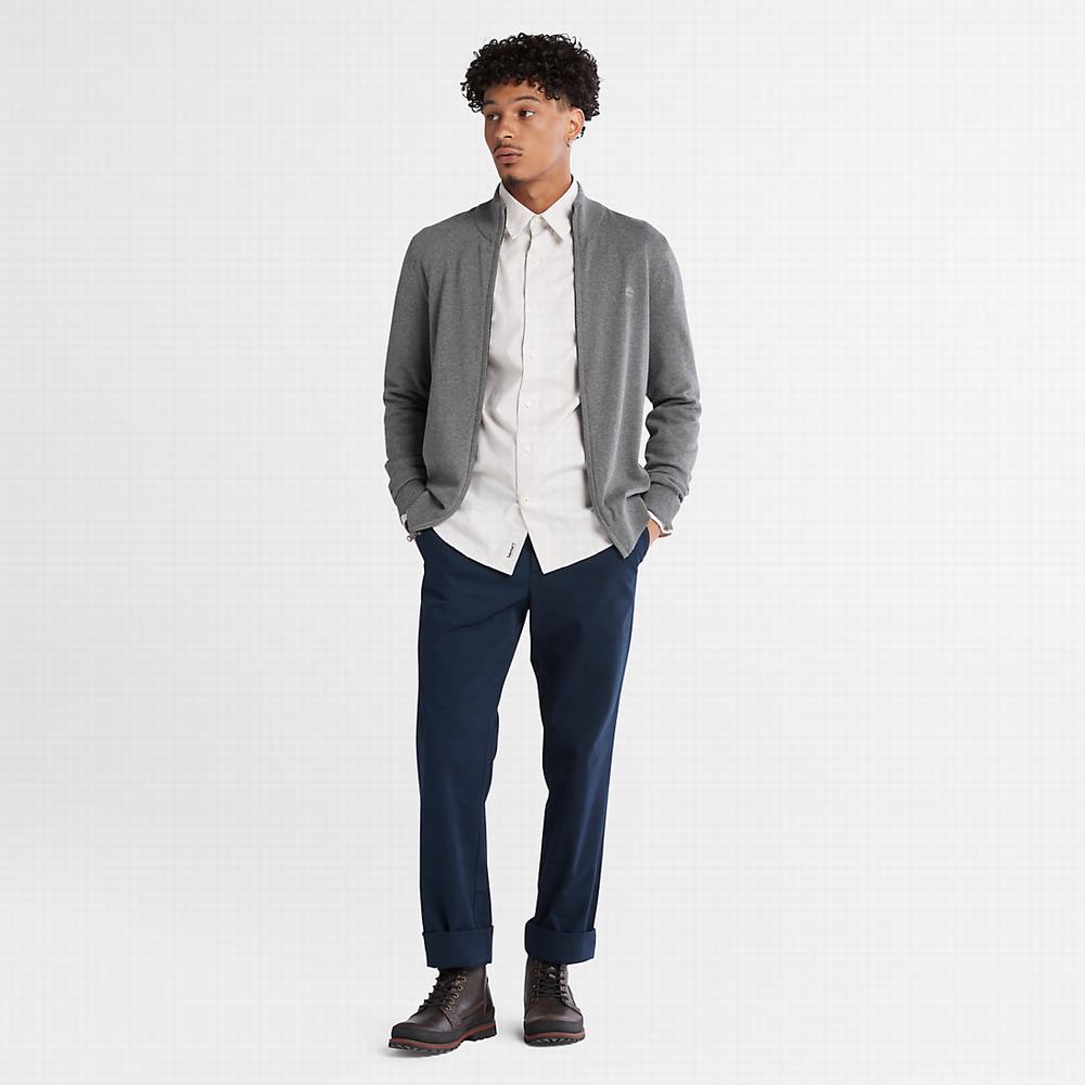 Pánské Svetry Timberland Williams River Organic Bavlněné Zip Tmavě Šedé | TI40163-278