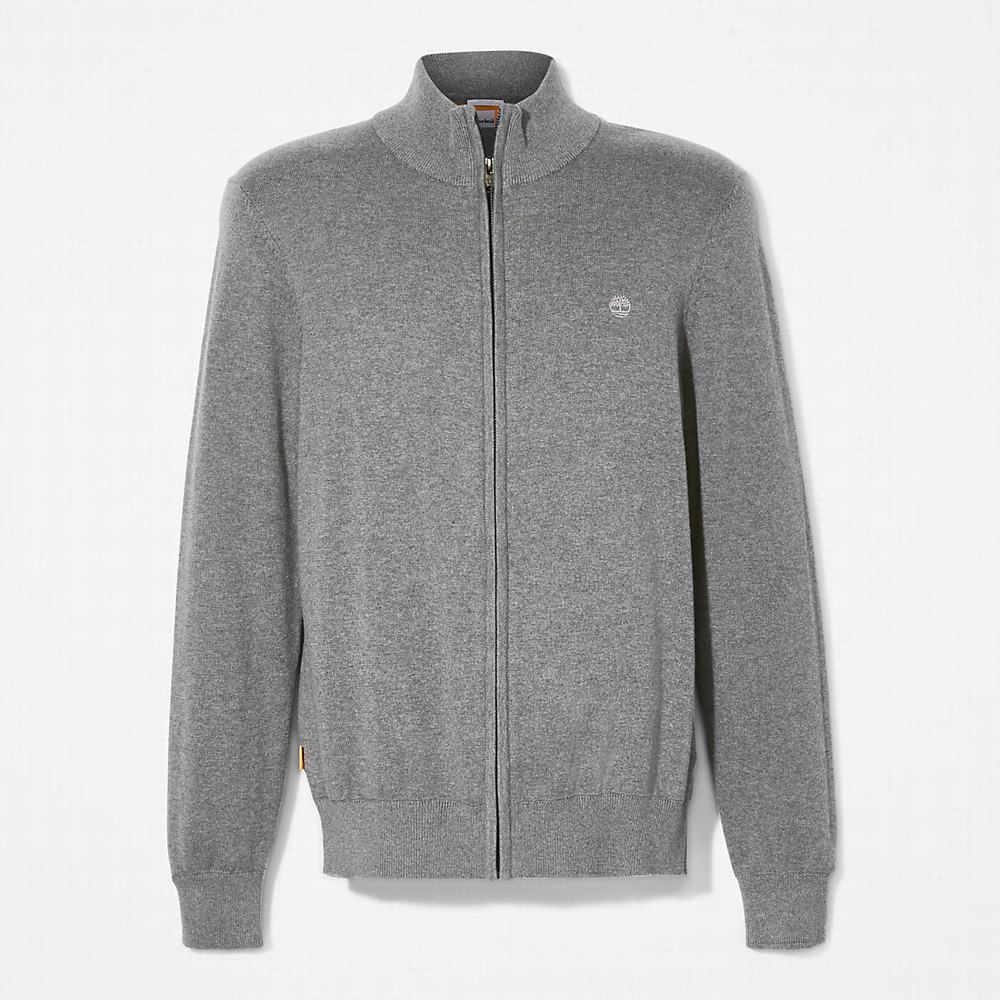 Pánské Svetry Timberland Williams River Organic Bavlněné Zip Tmavě Šedé | TI40163-278