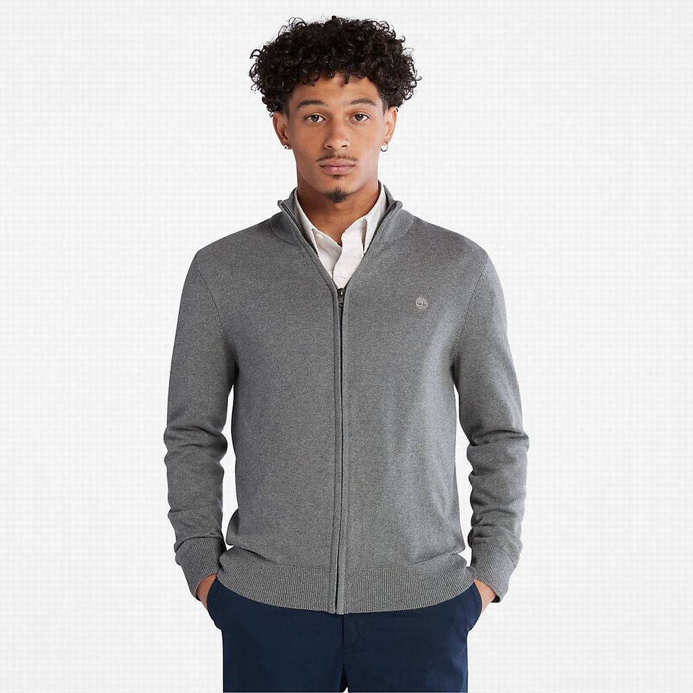 Pánské Svetry Timberland Williams River Organic Bavlněné Zip Tmavě Šedé | TI40163-278