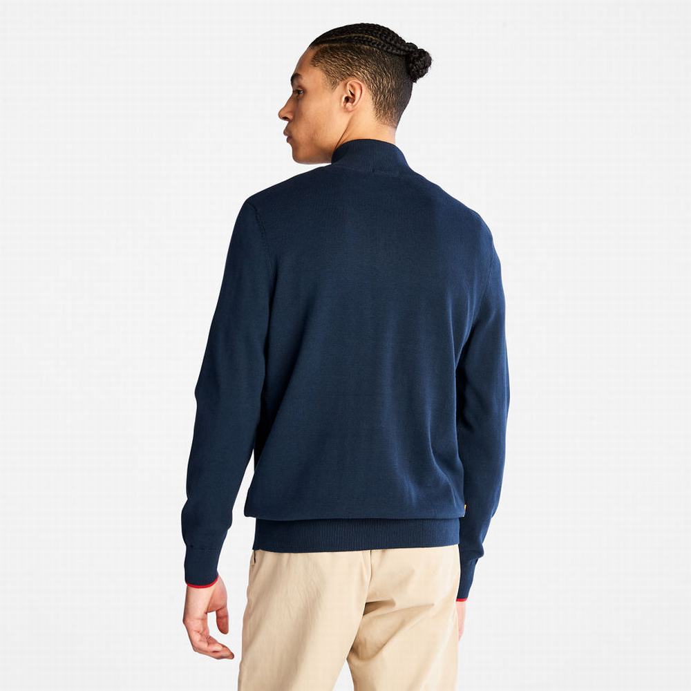 Pánské Svetry Timberland Williams River Half-zip Tmavě Blankyt | TI45187-179