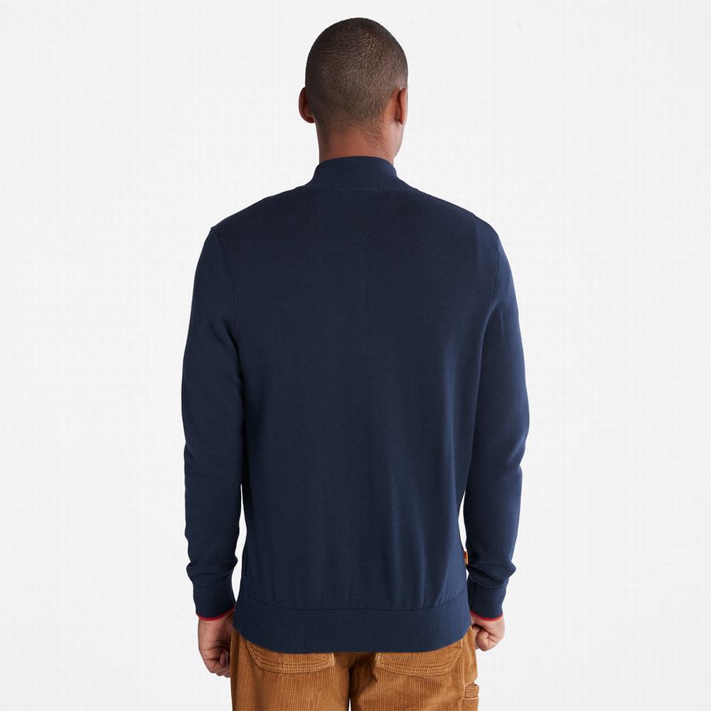 Pánské Svetry Timberland Williams River Zip-front Tmavě Blankyt | TI48013-356