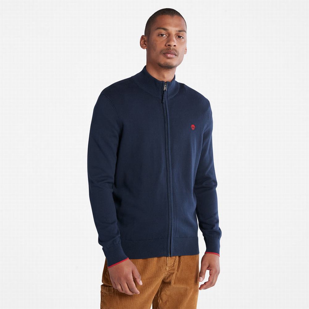 Pánské Svetry Timberland Williams River Zip-front Tmavě Blankyt | TI48013-356