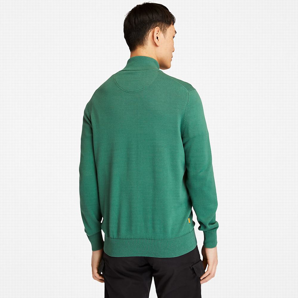 Pánské Svetry Timberland Williams River Zip-neck Zelene | TI70649-710