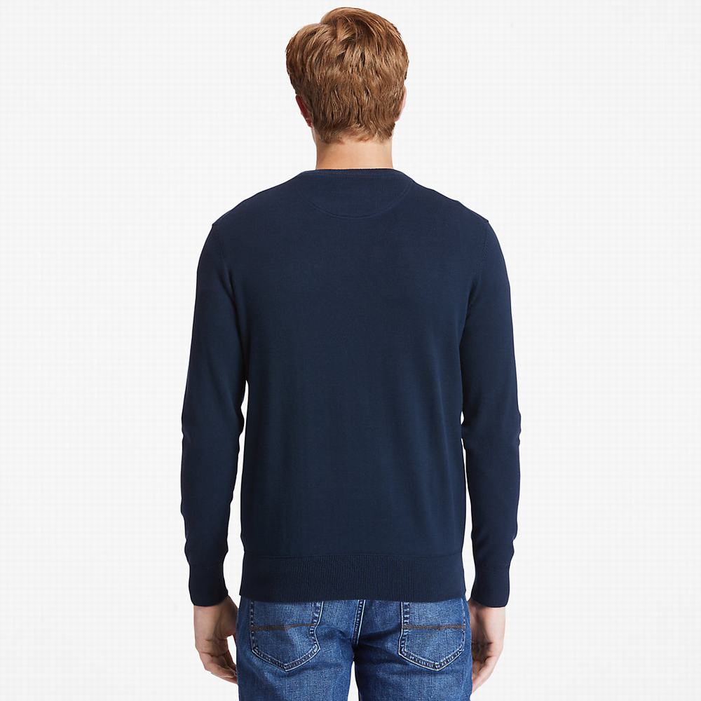 Pánské Svetry Timberland Williams River Organic Bavlněné Tmavě Blankyt | TI73685-930