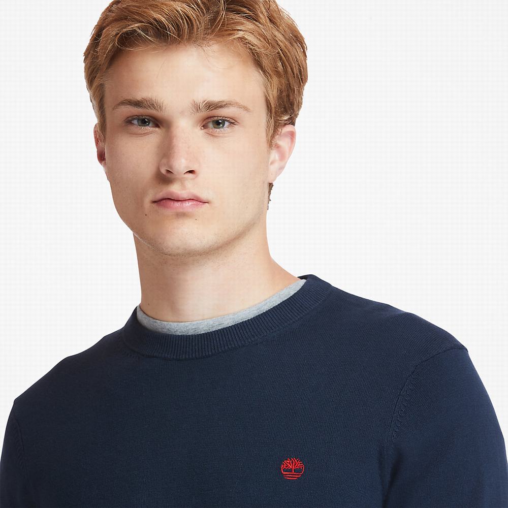 Pánské Svetry Timberland Williams River Organic Bavlněné Tmavě Blankyt | TI73685-930