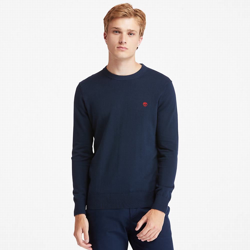 Pánské Svetry Timberland Williams River Organic Bavlněné Tmavě Blankyt | TI73685-930
