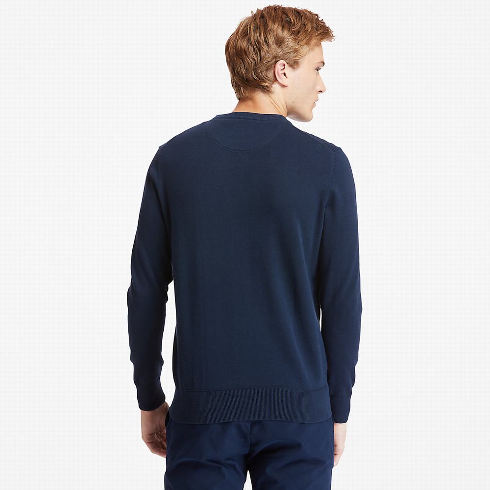 Pánské Svetry Timberland Williams River Organic Bavlněné Tmavě Blankyt | TI73685-930