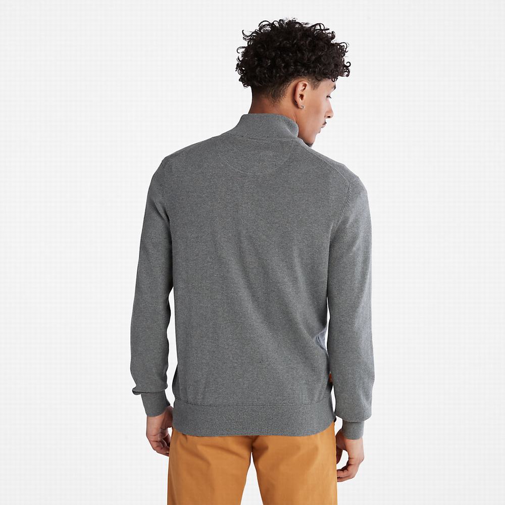 Pánské Svetry Timberland Williams River Zip-neck Tmavě Šedé | TI75836-983