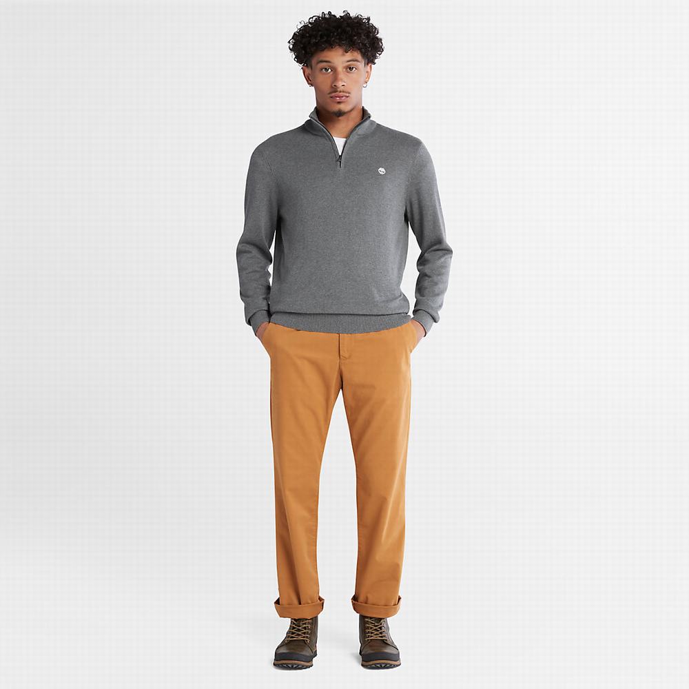 Pánské Svetry Timberland Williams River Zip-neck Tmavě Šedé | TI75836-983