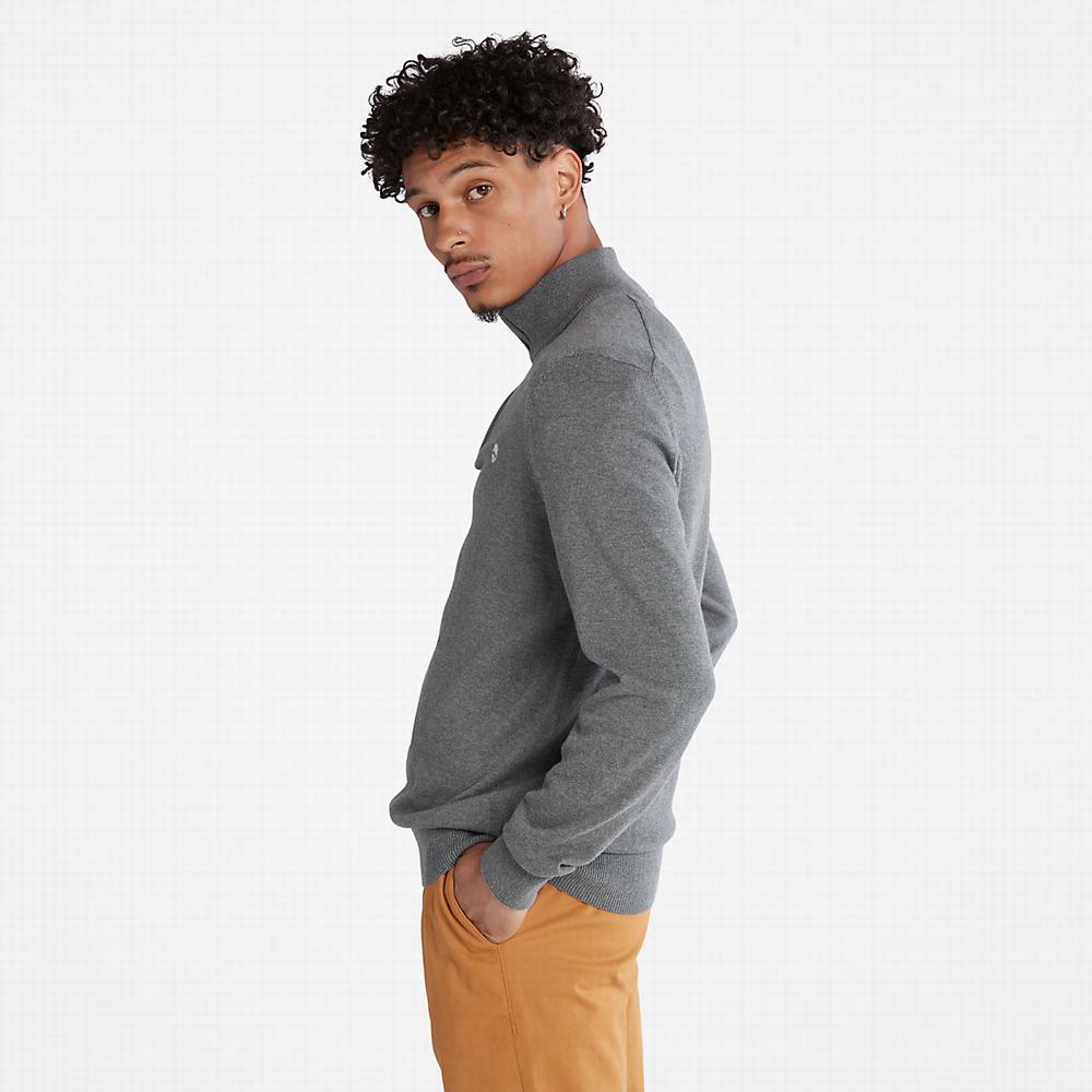 Pánské Svetry Timberland Williams River Zip-neck Tmavě Šedé | TI75836-983
