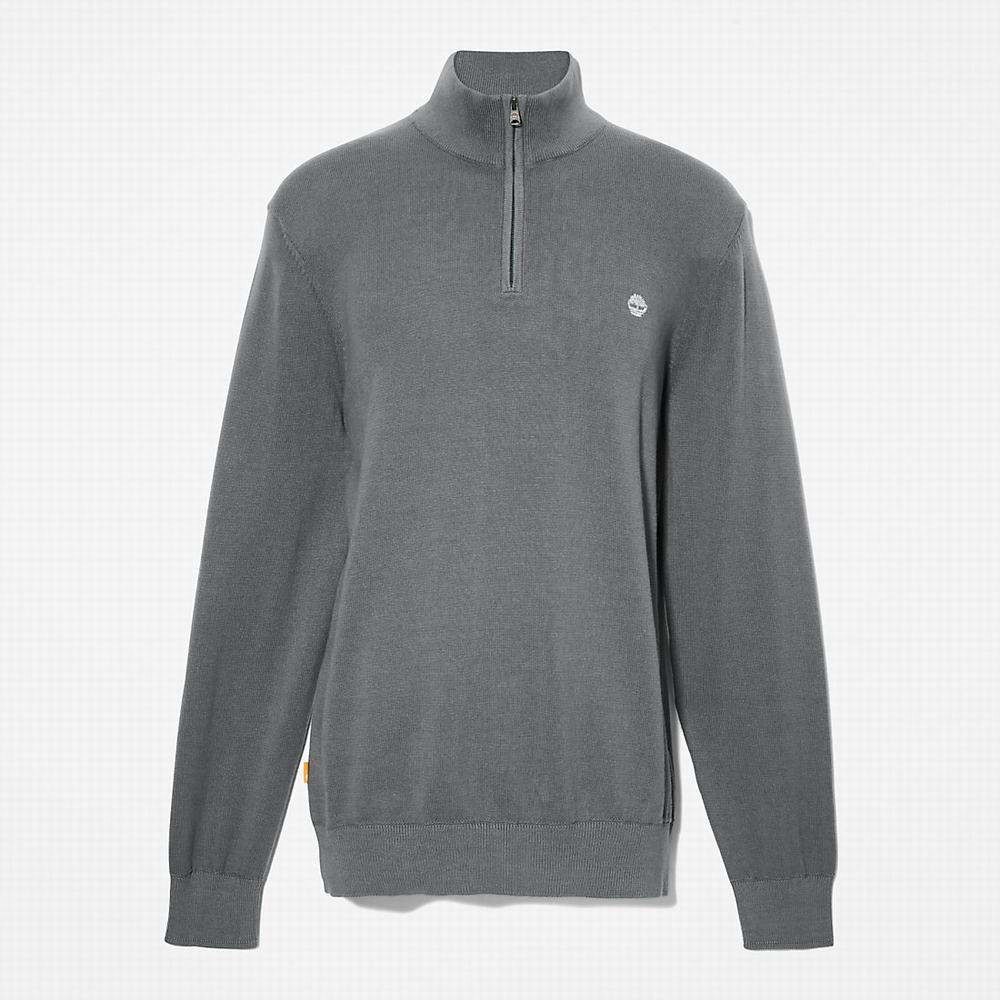 Pánské Svetry Timberland Williams River Zip-neck Tmavě Šedé | TI75836-983