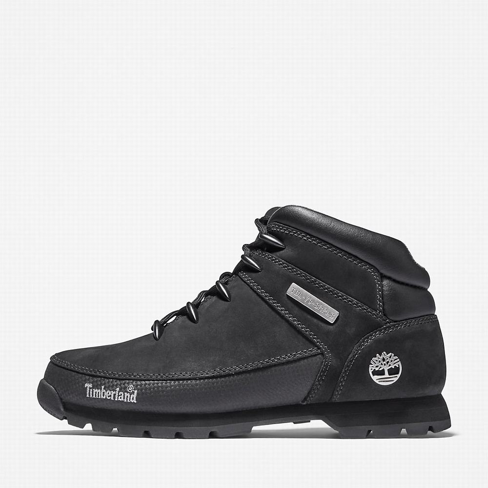 Pánské Trekové Boty Timberland Euro Sprint Mid Hiker Černé | TI04183-572