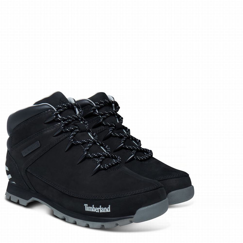 Pánské Trekové Boty Timberland Euro Sprint Hiker Mid Černé | TI59017-309