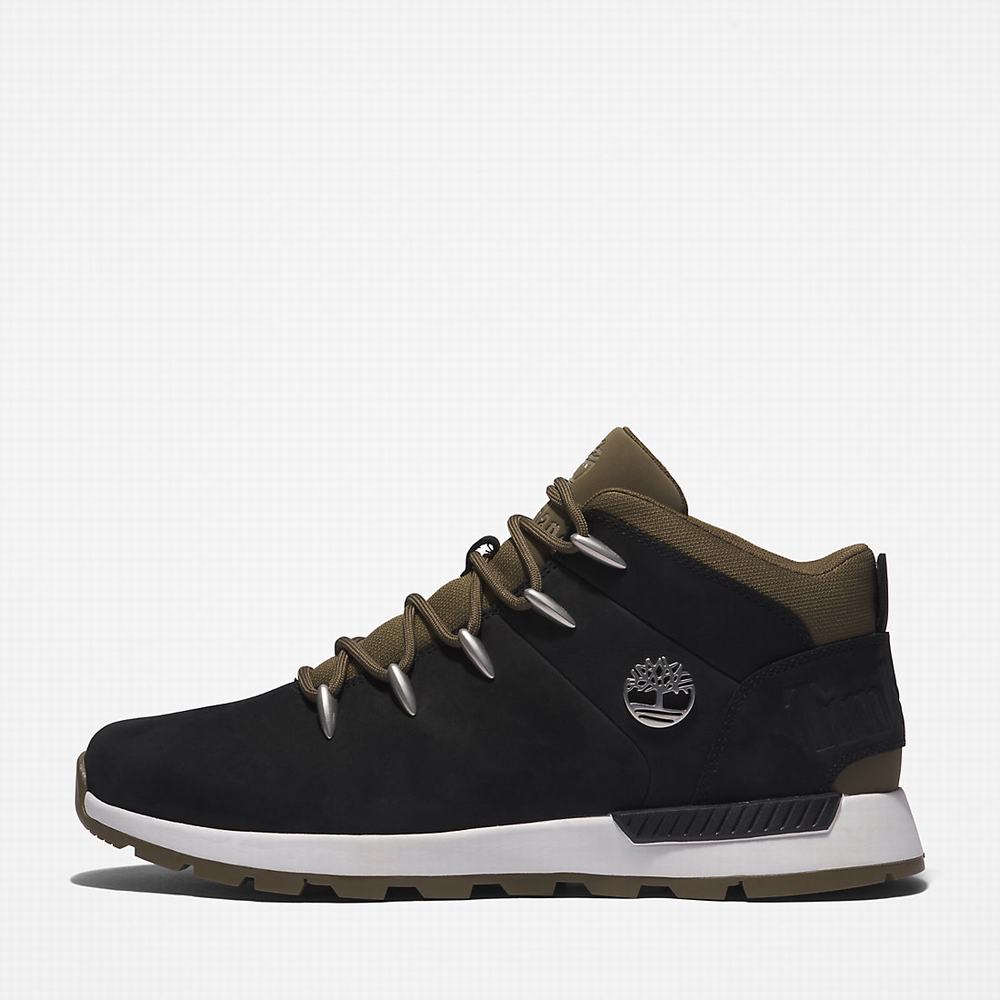 Pánské Trekové Boty Timberland Sprint Trekker Mid Černé | TI28359-532