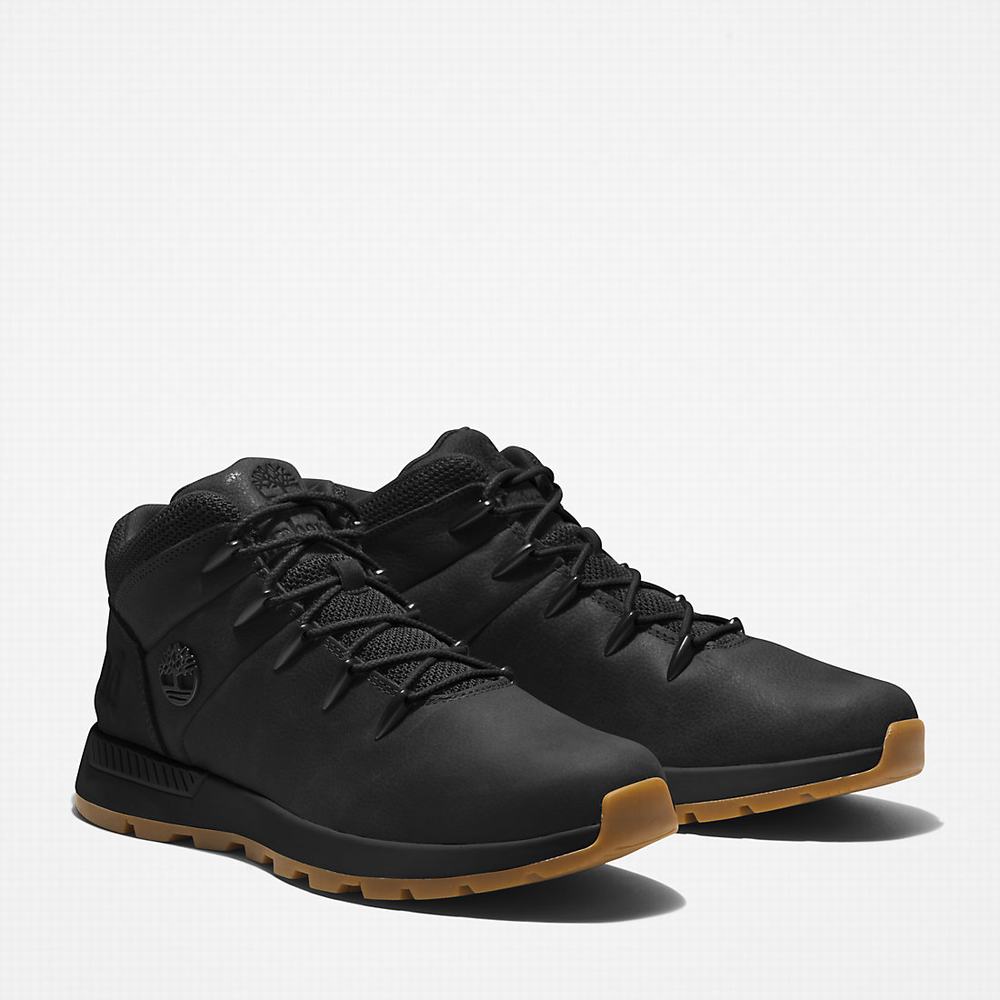 Pánské Trekové Boty Timberland Sprint Trekker Mid Černé | TI94703-149